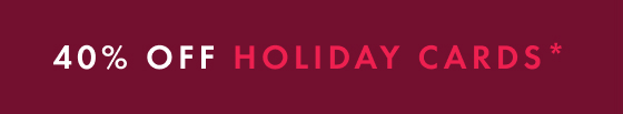 40% off holiday cards