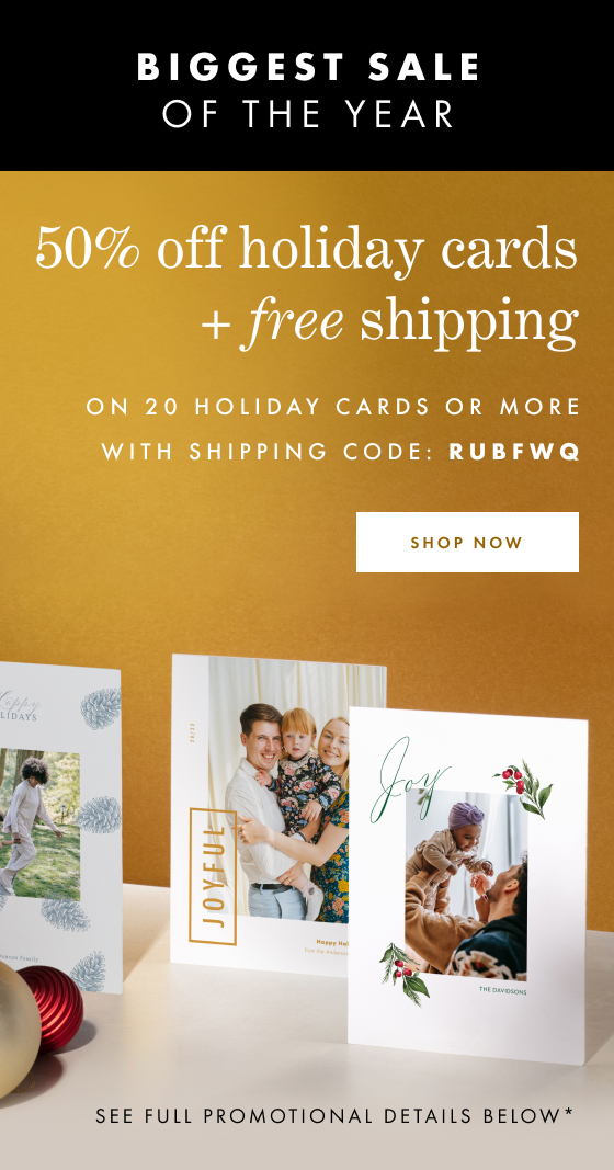 paper culture holiday cards 50% 
off