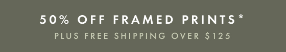 50% off Framed Prints